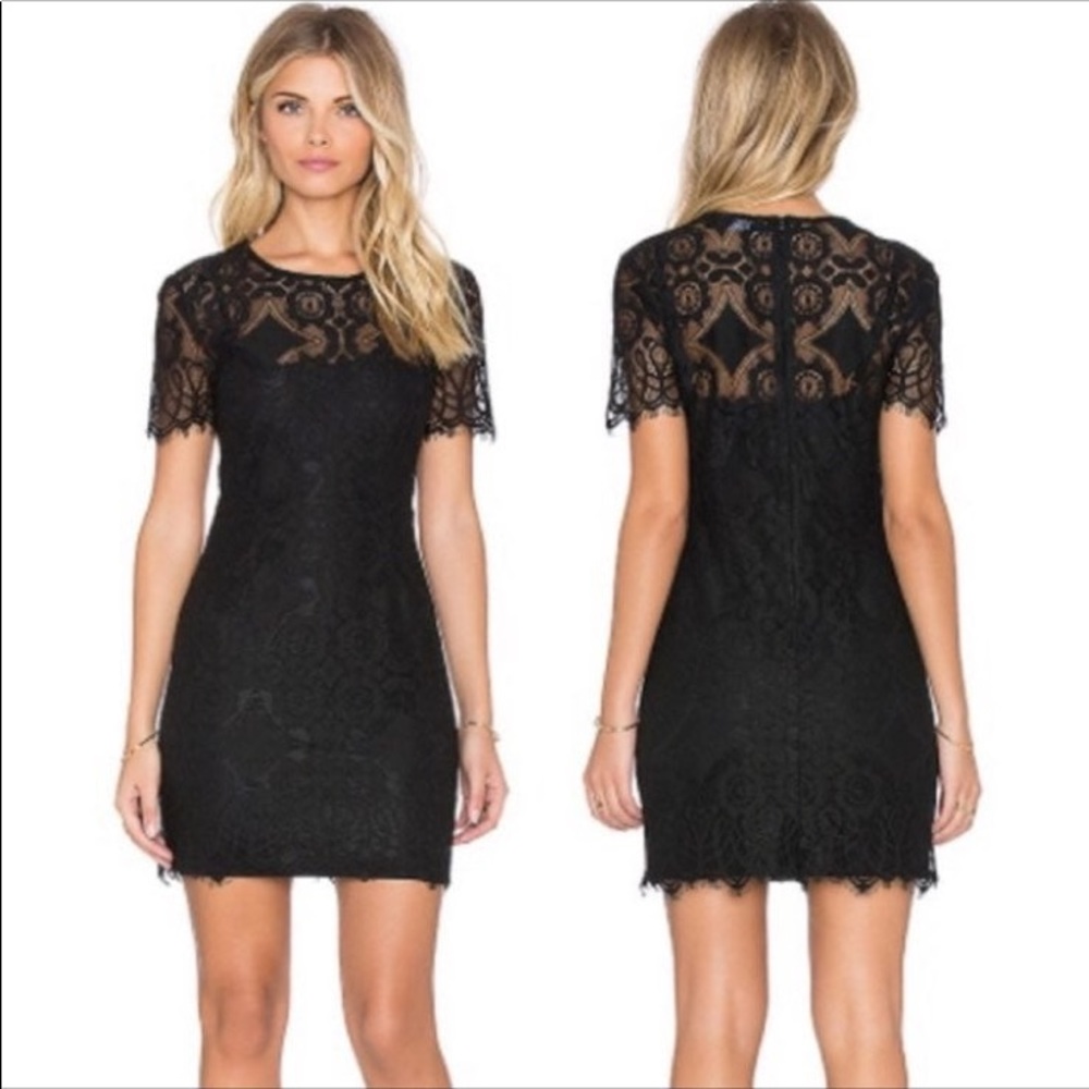 Black MinkPink Lace Dress